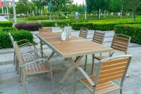 9 peças madeira de plástico restaurante jardim mesas cadeiras mobiliário exterior pátio mesa de jantar mobiliário de pátio