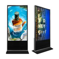 la publicidad del LCD del tótem de la señalización de Digitaces del soporte del piso de los 75in defiende IR PCAP AC110V