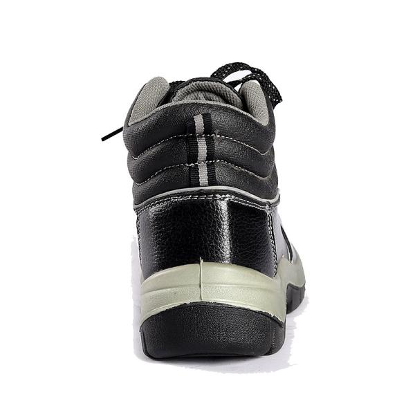 Anti Smash Men'S Safety Footwear Embossed Cow Leather Boot Shoes Steel Toe