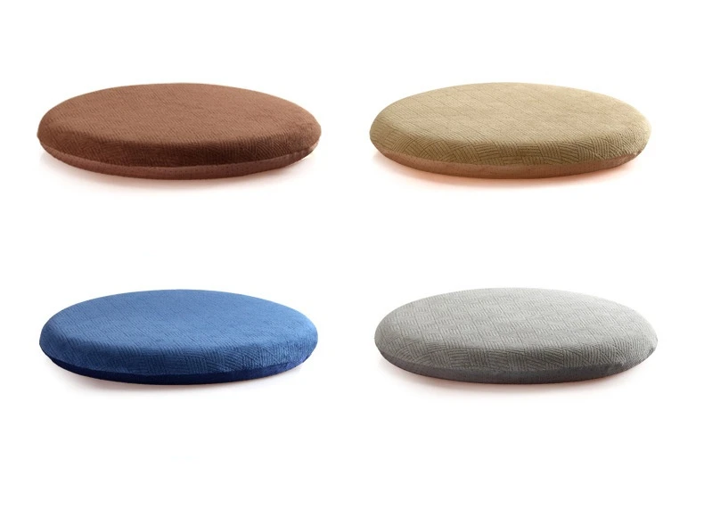 Non-Slip Solid Color Dining Room Seat Cushion with Memory Foam Filler and Massage Feature