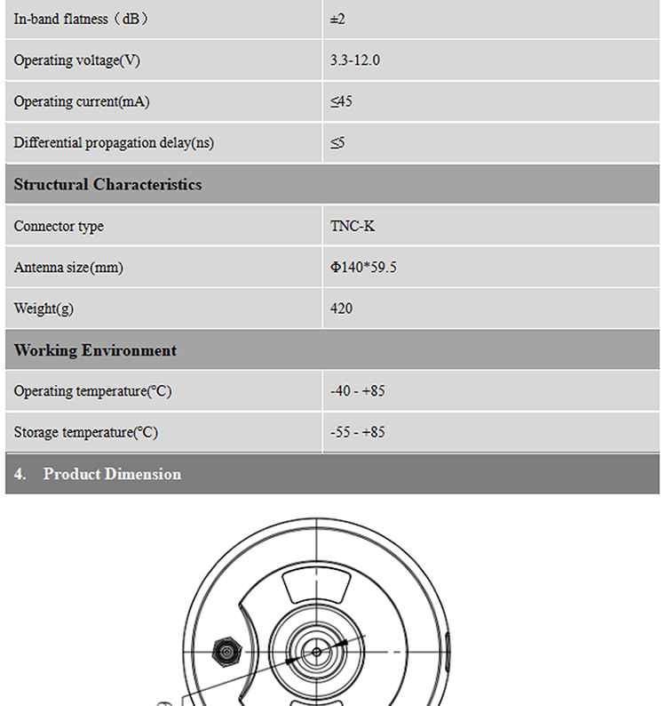 RTK Multi Satellite Differential GNSS Antenna Precision Mushroom Head UFO GPS Antenna