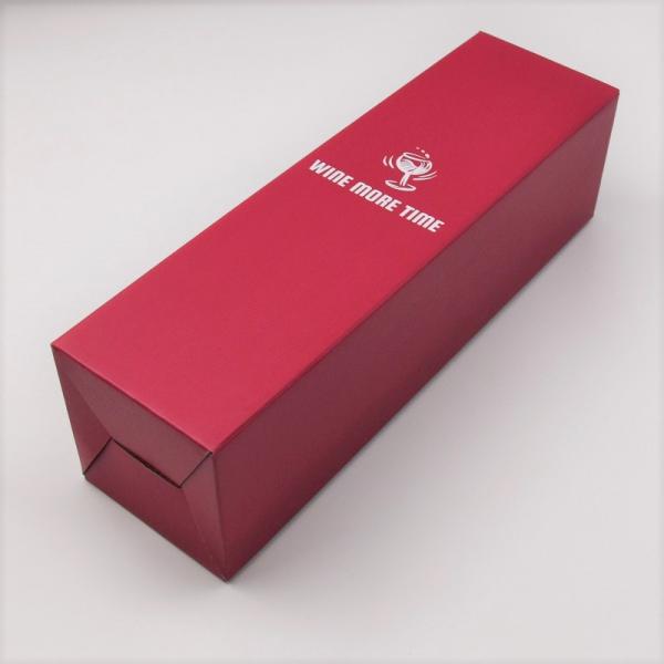 Eco Friendly Wine Bottle Gift Box Foldable Red Luxury Paper Board