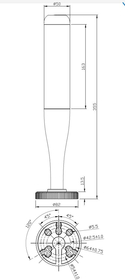 ONN M4S-D LED Indicator Lamp 24V 3 Color Signal Tower Light With 360° Rotatable Base For CNC Production Lines