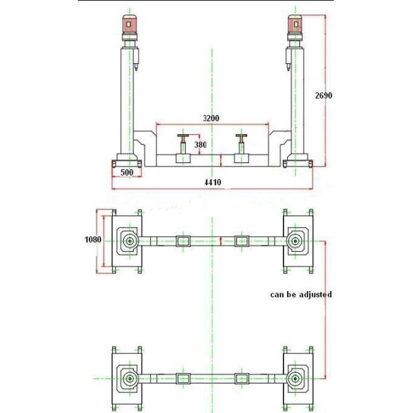 Heavy Duty Hydraulic Vehicle Lift Large-scale Lifts 4 Post Truck Lifting Machine 30Ton/1700mm