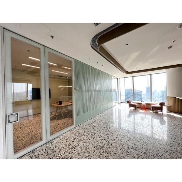 Floor To Ceiling Fixed Installation Aluminum Frame Glass Partition Customizable Height Designed For Space Management And Aesthetic Appeal