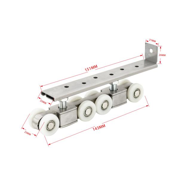 Древесные двери Сдвигающее колесо Ролики Шкафные установки Система с Сливером и 8,5cm*11cm Размер