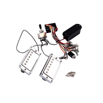 Active Guitar Humbucker Pickup For 6 Strings Gibson Lp Guitar With Metal Cover 3 Way Selector Switch