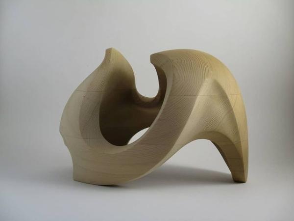 Minimalist Design Hand Carved Wood Sculptures For Exhibition