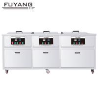 Contador de tiempo ajustable SUS304 del limpiador ultrasónico industrial solvente de los tres tanques