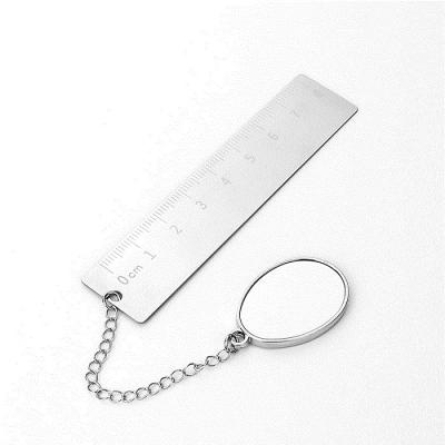 Marque-pages en métal blanc avec règle de sublimation