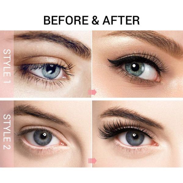 ODM Black Natural False Eyelashes Magnetic Lashes With Eyeliner