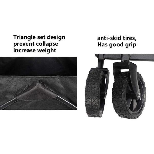 Удобный 200-фунтовый грузоподъемный складной вагон для кемпинга на открытом воздухе