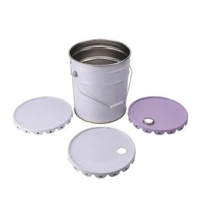 Entreposage de graines de fer galvanisées en argent bouteille en acier à tête ouverte avec couvercle et cour extérieure