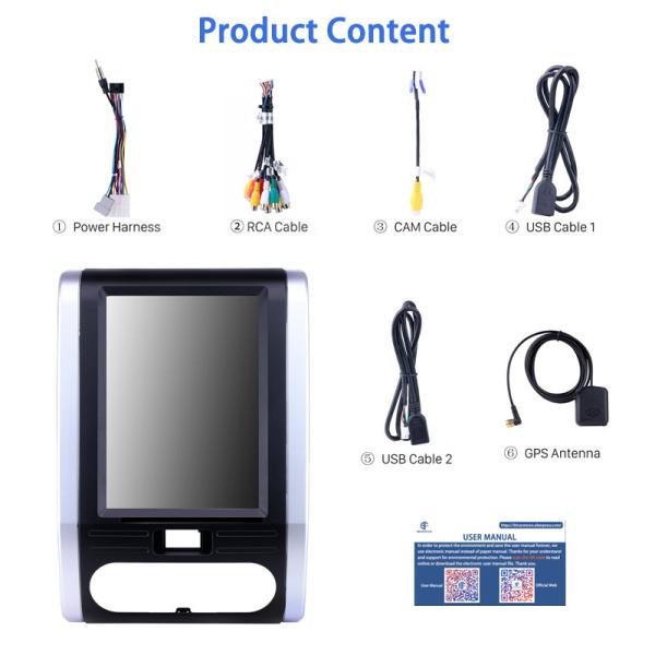 X-Trail MX6 2008-2012 Nissan Touch Screen Radio 2 Din 2G+32G 9.7 polegadas HD