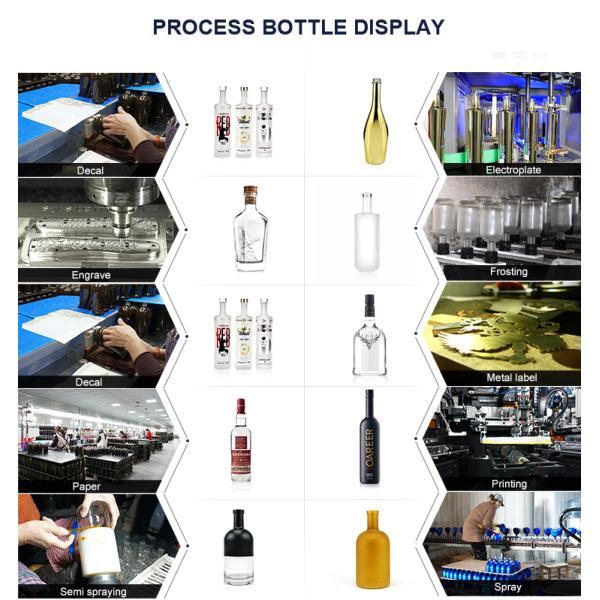 Low MOQ Glass Liquor Bottles for Vodka Whisky Rum Gins in 500ml 700ml 750ml Sizes