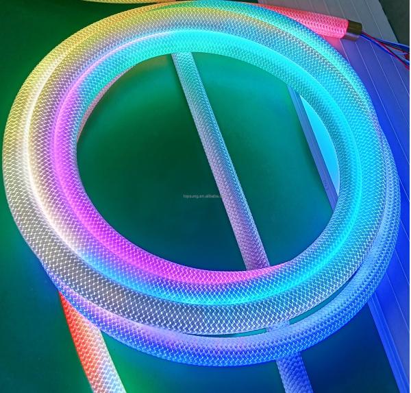 Couleur de rêve magique 24v couverture tissée 360 degrés LED tubes néonflex pixel rgbic néon éclairages flexibles