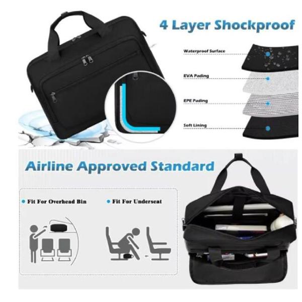Hand Shoulder Oblique Span Waterproof Shockproof Wear Resistant Laptop Bag