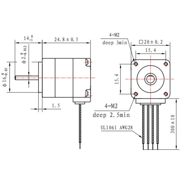 мотор гибрида Nema 8 20x20mm 0.24A 5.04V 10mNM Stepper для серебра DIY 3D