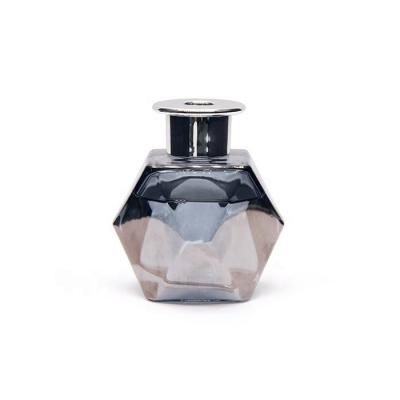 Bouteille de diffuseur de roseau glacé polygone de 200 ml personnalisée avec couvercles
