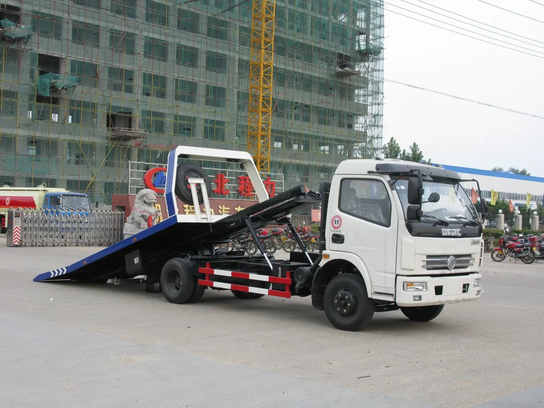 Dongfeng 6ton Flatbed Road Wrecker Truck 4tons Road Car Rescue Towing Vehicle