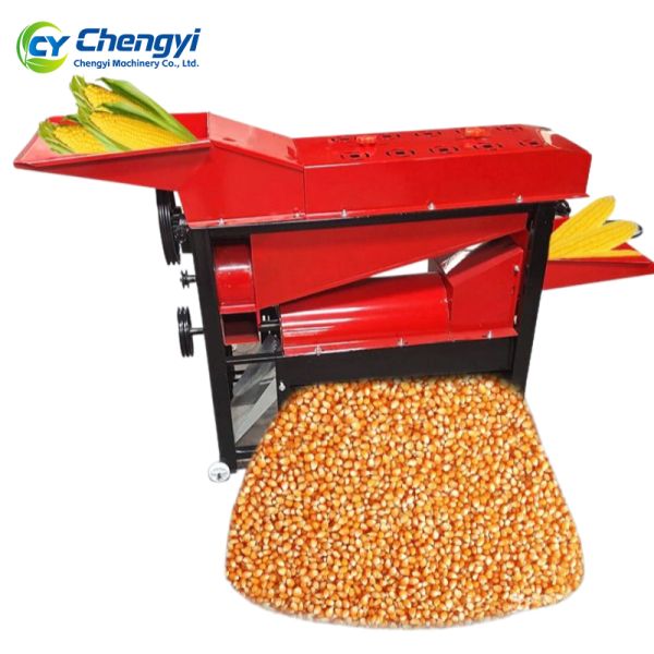 3 In 1 Power Corn Peeling Threshing Machine 220V / 380V Diesel Electric Maize Huller