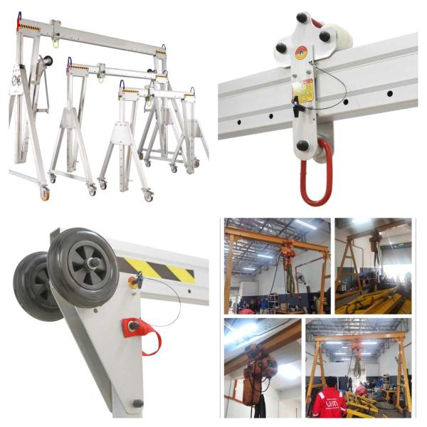 Grue électrique simple de poutre de petit portique mobile portatif en aluminium 3T 5T