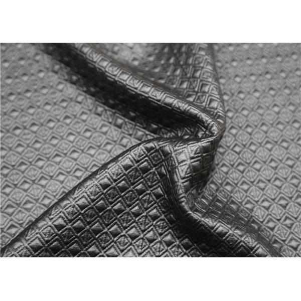 Durable Perforated Leather Fabric , 260 Gsm Faux Leather Fabric For Clothing