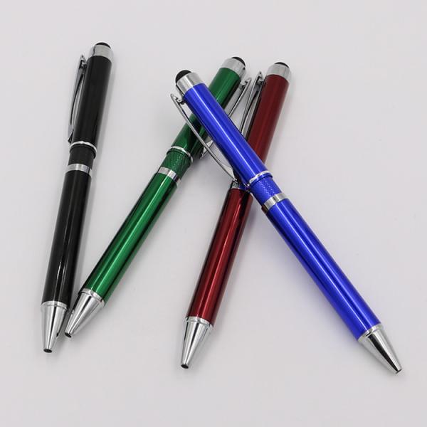 Business Office 2 in 1 Touch Screen Ballpoint Pen Stylus Pen With Laser Engraving Logo