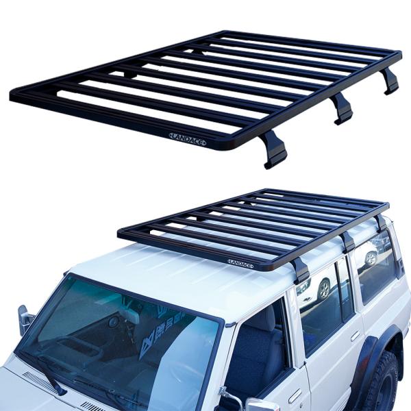 Direct Sale Black Roof Rack Basket for Nissan Patrol Y60 N.W. 34kg Aluminum Alloy