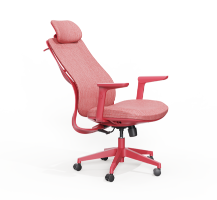 Red Mesh Fabric Ergonomic Office Executive Chair Special Armrest Design Offering Comfortable Seat Cushion Adjustable Height and Tilt Lock for Enhanced Work Efficiency