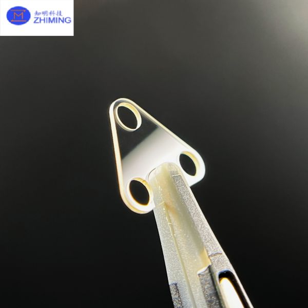 Custom Sapphire Through-Hole Plate (Shaped Multi-Hole Sapphire Window)
