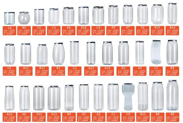 350ml 500ml PET Plastic Beverage Bottles With Pull Tab For Fruit Juice Milk Tea Coffee