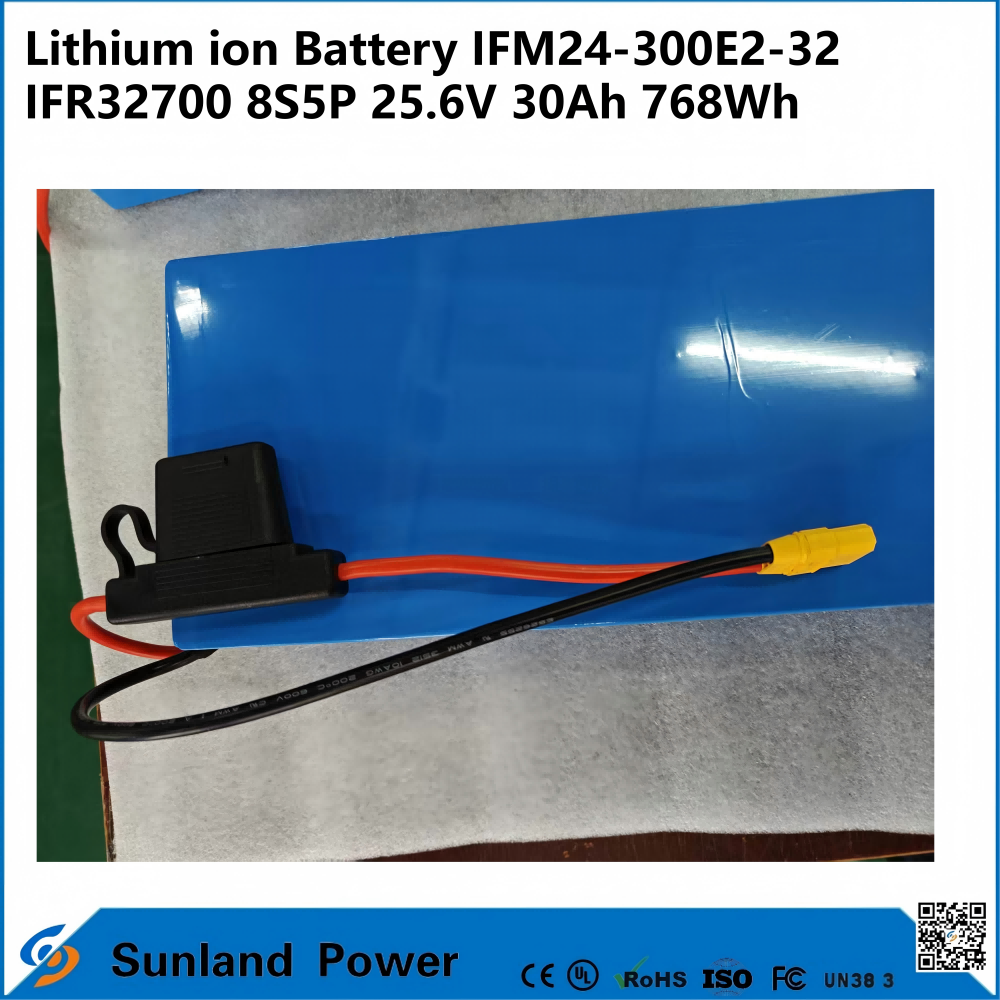 IFM Pro 25.6V 30Ah Industrial Battery – Powered by IFR32700 Cells, 8S5P, 768Wh. Built for AGVs, Robots & Solar Storage.