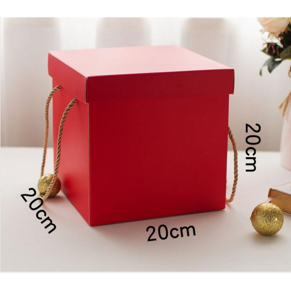 Квадрат золота 20CM розовый Shredded подарочная коробка Kraft бумажная с крышками