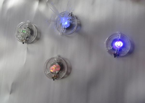 Transparent LED Glowing gift ribbon flower bows with LED light for celebration party