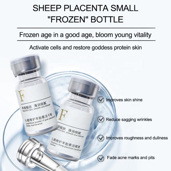 Sheep Placenta Freeze-Dried Serum Peptide Infused Anti-Aging Hyaluronic Acid Facial for Essence Day Night-Factory Custom