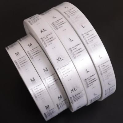 Washable Clothing Care Label Customized Cotton Satin Nylon Taffeta Material