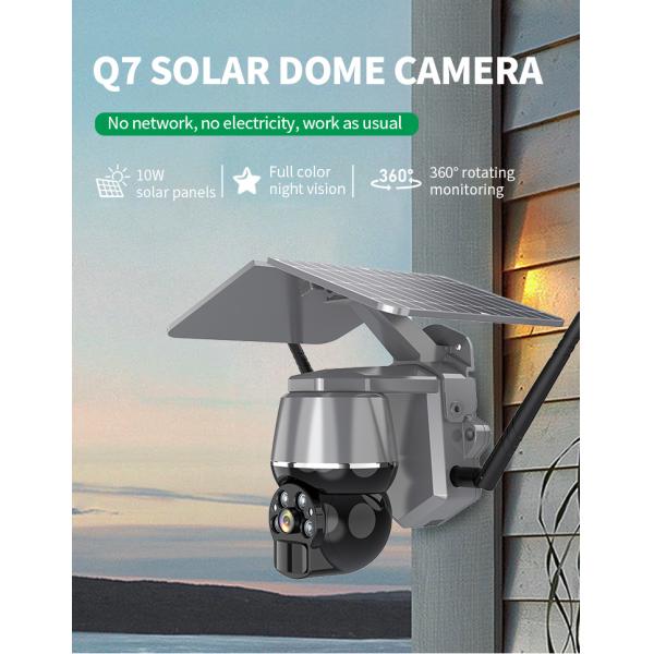 Vision nocturne de Wifi de panneau solaire de PTZ de caméra de sécurité extérieure sans fil de batterie imperméable