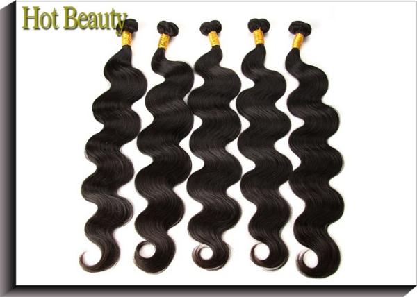 Body Wave Virgin Remy Hair Unprocessed Human Hair Extensions Color Black Soft Ends No Knots