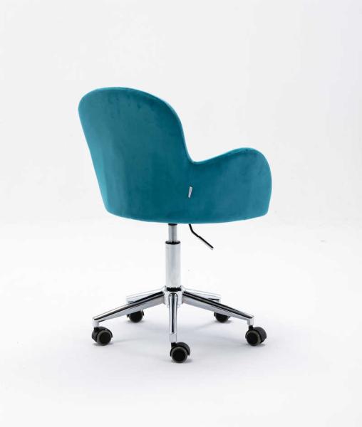 Parte alta azul da cadeira de mesa do giro de veludo da cadeira do escritório de Tomile Spinny