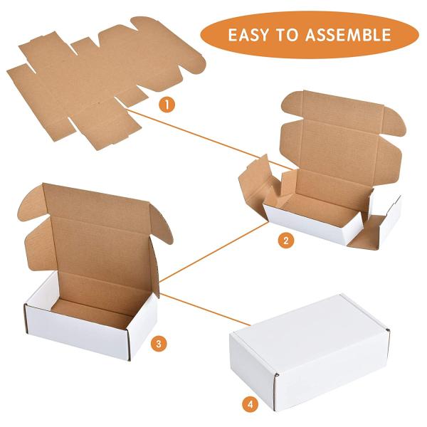 Compression-resistant White Small Rectangular Corrugated Box