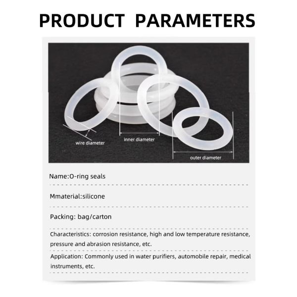 Multi-Selection Silicone O-Ring Seals for Anti-Aging and Waterproof in Industrial Environments