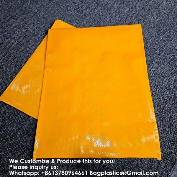 Custom Logo Polypropylene Button Closure Fabric Mailing Bag For Clothes Packaging With 2 Tape And Tear Strip On The Top Envelope Self-Adhesive Bag Express Clothing Small Card Envelope