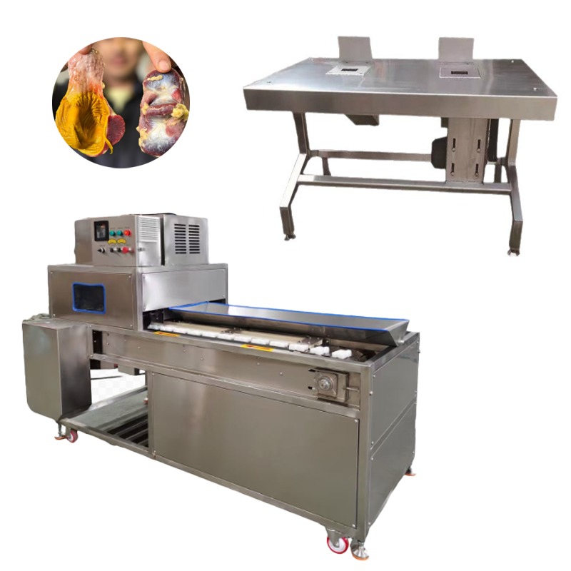 Commercial Poultry Processing Automatic Chicken Duck Gizzard Opening Machine with Gland Removal Machine