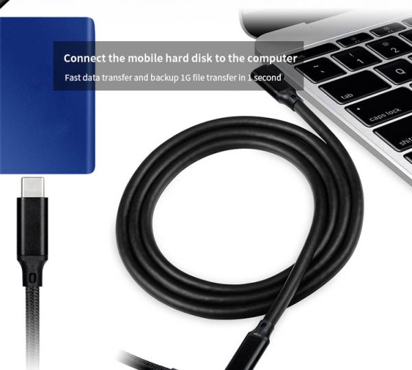 5A 100W Nylon Braided USB Cable PD 0.2M 5M USB C To USB C Data Cable