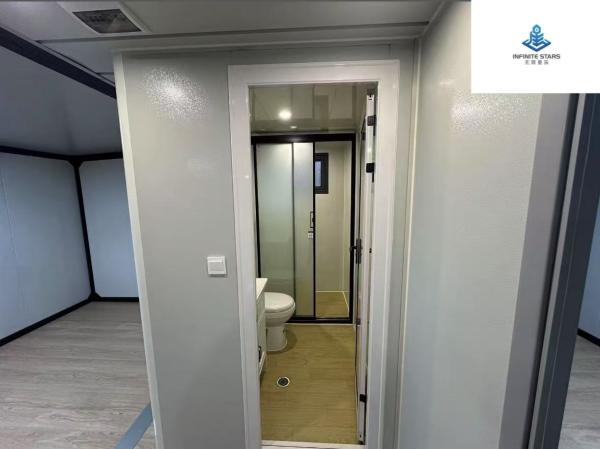 Foldable Expandable Container House With Insulation Fireproof Rock Wool Panels Color Steel Plate