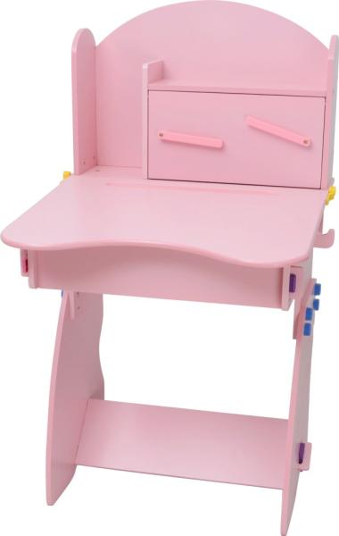 18.3KG Pink Solid Wooden Children'S Desk And Chair Set With Hidden Drawer
