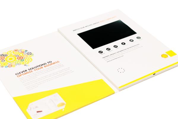 CMYK Offset Printing Video Brochure Cards Customized