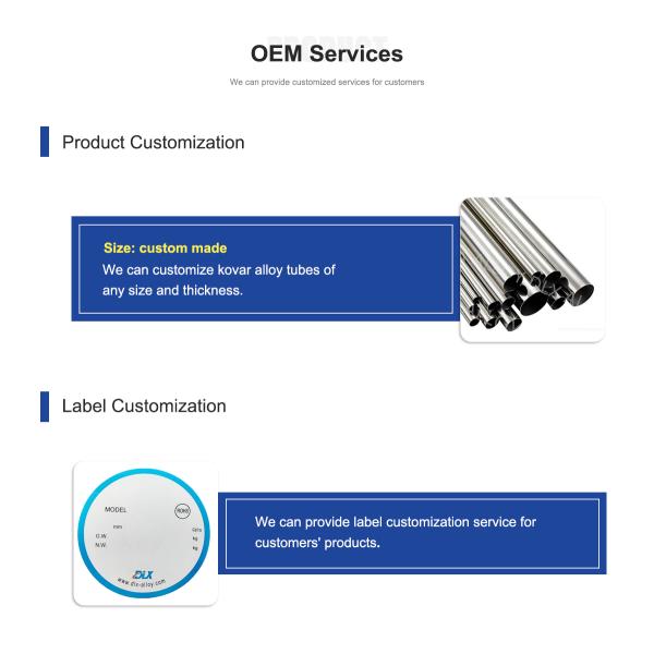 Трубка трубы 4j29 Kovar сплава точности утюга никеля UNS K94610