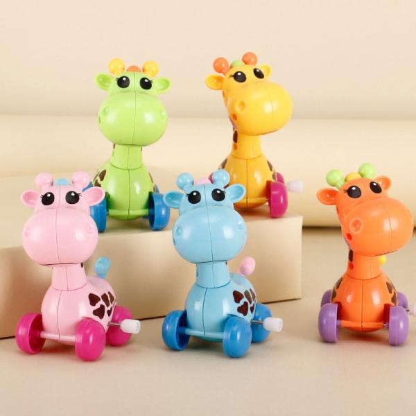 Easter Wind Up Toys Giraffe Flipping Walking Jumping Clockwork Bulk Toys PVC for Kids